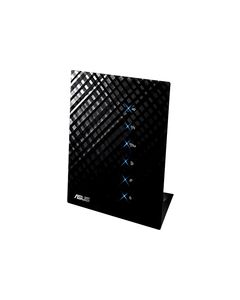 Asus - Dual-Band Wireless-N Router with 4-Port Gigabit Ethernet Switch - Black