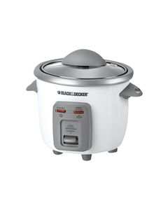 Black & Decker - 6-Cup Rice Cooker & Steamer - White