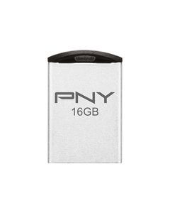 PNY - Micro Metal Attaché 16GB USB Flash Drive - Matte Silver