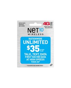 NET10 - $35 Top-Up Prepaid Card - Gray