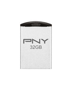 PNY - Micro Metal Attaché 32GB USB 2.0 Flash Drive - Matte Silver