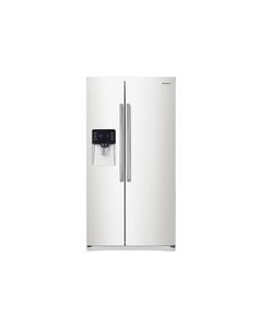 Samsung - 24.5 Cu. Ft. Side-by-Side Refrigerator with Thru-the-Door Ice and Water - White