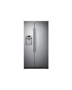 Samsung - 22.3 Cu. Ft. Counter-Depth Side-by-Side Refrigerator with Thru-the-Door Ice and Water - Stainless Steel