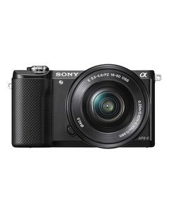 Sony - Alpha a5000 Mirrorless Camera with 16-50mm Retractable Lens - Black