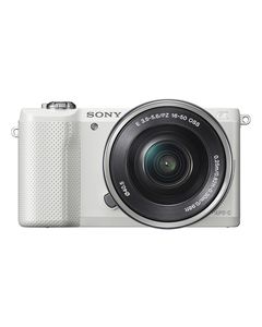 Sony - Alpha a5000 Mirrorless Camera with 16-50mm Retractable Lens - White