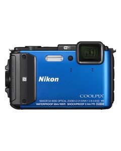 Nikon - Coolpix AW130 16.0-Megapixel Digital Camera - Blue