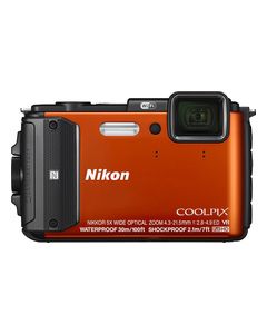 Nikon - Coolpix AW130 16.0-Megapixel Waterproof Digital Camera - Orange