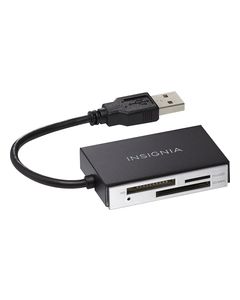 Insignia™ - USB 2.0 SD/MMC/MS Memory Card Reader - Black