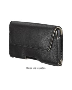 Insignia™ - Leather Hip Case for Select Apple® iPhone® Models and Android Cell Phones - Black