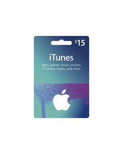 Apple - $15 iTunes Gift Card - Blue/Purple