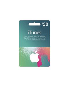 Apple - $50 iTunes Gift Card - Green