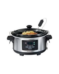 Hamilton Beach - Set & Forget 6-Quart Slow Cooker - Silver