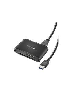 Insignia™ - USB 3.0 Multiformat Memory Card Reader - Black