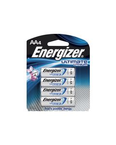 Energizer - Ultimate AA Lithium Batteries (4-Pack) - Silver