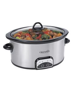 Crock-Pot - Smart-Pot 4-Quart Slow Cooker - Stainless-Steel/Black