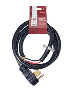 Smart Choice - 6' 40-Amp 3-Prong Universal Range Cord with Spade Terminals