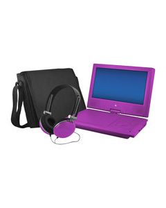 Ematic - 9" Portable DVD Player with Swivel Screen - Purple