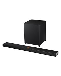 Samsung - 4.1-Channel Soundbar with 8" Wireless Active Subwoofer - Black