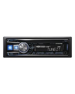 Alpine - CD - Built-In Bluetooth - Apple® iPod®- and Satellite Radio-Ready In-Dash Receiver - Black