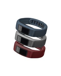 Garmin - Downtown Accessory Bands for vívofit 2 Activity Trackers (3-Pack) - Burgundy/Slate/Navy