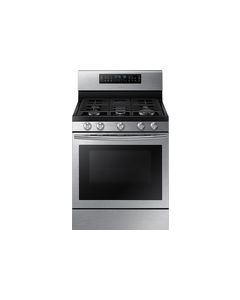 Samsung - Flex Duo 30" Self-Cleaning Freestanding Gas Convection Range - Stainless Steel