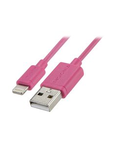 Insignia™ - Apple MFi Certified 3' Lightning-to-USB Type A Charge-and-Sync Cable - Hot Pink