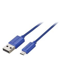 Insignia™ - 3' Micro USB-to-USB Type A Charge-and-Sync Cable - Cobalt Blue