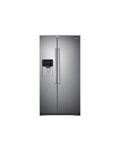 Samsung - 24.5 Cu. Ft. Side-by-Side Refrigerator with Thru-the-Door Ice and Water - Stainless-Steel