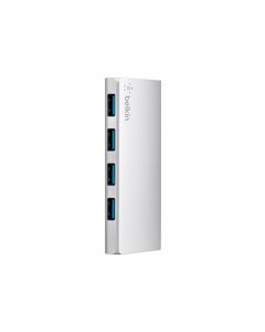 Belkin - 4-Port USB 3.0 Hub - Aluminum