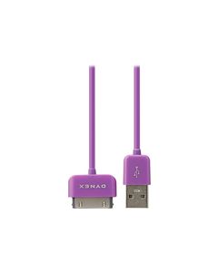 Dynex™ - Apple MFi Certified 3' Apple® 30-Pin Cable - Orchid