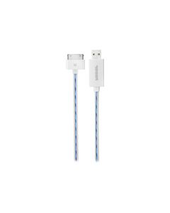 Modal - Apple MFi Certified 3' Apple® 30-Pin Charge-and-Sync Cable - White