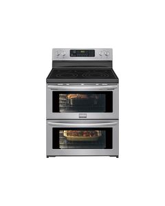 Frigidaire - Gallery 30" Self-Cleaning Freestanding Double Oven Electric Convection Range - Stainless Steel