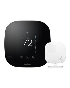 ecobee - ecobee3 Programmable Touch-Screen Wi-Fi Thermostat (2nd Generation) - Black/White