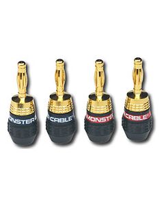 Monster - Quick Lock Gold Banana Connector (2-Pair Pack)