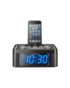 Insignia™ - Digital FM Dual-Alarm Clock Radio - Black