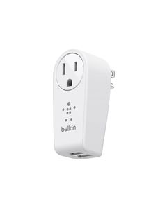 Belkin - Boost Up 2-Port Swivel Charger and Outlet - White