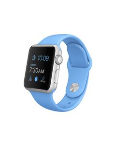 Apple - Apple Watch™ Sport 38mm Silver Aluminum Case - Blue Sports Band