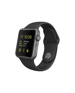 Apple - Apple Watch™ Sport 38mm Space Gray Aluminum Case - Space Gray Sports Band