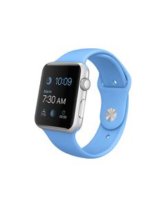 Apple - Apple Watch™ Sport 42mm Silver Aluminum Case - Blue Sports Band