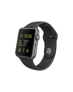 Apple - Apple Watch™ Sport 42mm Space Gray Aluminum Case - Space Gray Sports Band