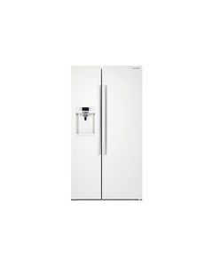 Samsung - 22.3 Cu. Ft. Counter-Depth Side-by-Side Refrigerator with Thru-the-Door Ice and Water - White