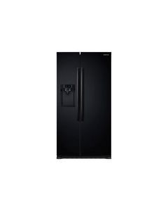 Samsung - 22.3 Cu. Ft. Counter-Depth Side-by-Side Refrigerator with Thru-the-Door Ice and Water - Black