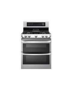 LG - 6.9 Cu. Ft. Self-Cleaning Freestanding Double Oven Gas Convection Range - Stainless Steel