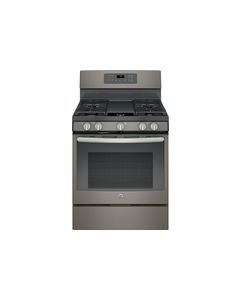 GE - 5.0 Cu. Ft. Self-Cleaning Freestanding Gas Convection Range - Slate