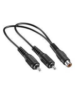 Insignia™ - Female-to-Male RCA Y-Adapter - Black