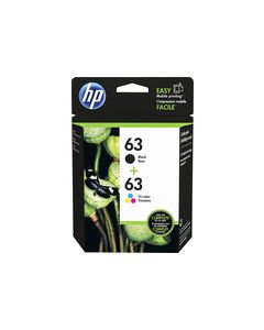 HP - 63 2-Pack Ink Cartridges - Black/Cyan/Magenta/Yellow