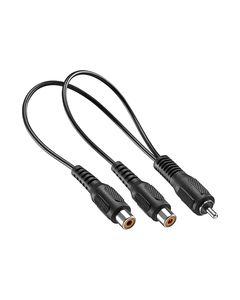 Insignia™ - Male-to-Female RCA Y-Adapter - Black