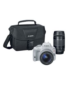 Canon - EOS Rebel SL1 DSLR Camera with 18-55mm STM and 75-300mm III Lenses - White