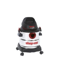 Shop-Vac - 5 Gallon Stainless Steel Wet/Dry Vacuum Cleaner - Black, White