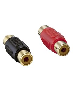 Insignia™ - RCA Plug Couplers (2-Pack) - Red/Black